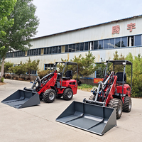 Kleiner Gartenlader 4WD Frontlader Nennlast 500kg Mini-Radlader mit Mehrfachanbaugeräten