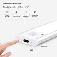 Lemari pakaian Sensor tubuh manusia, ultra-tipis dapat diisi ulang pintar magnetik Strip panjang tiga warna merekat sendiri OLED 1080P kabinet anggur