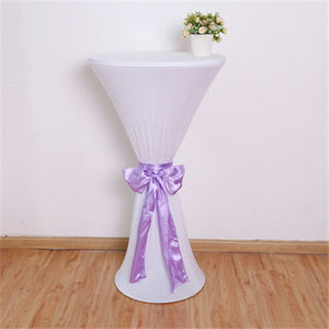Fundas Redondas de Spandex para Mesas de Cóctel con Cinturón, Manteles Elásticos Cuadrados para Mesas Altas de Bar, Fiestas y Banquetes - Product Image 2