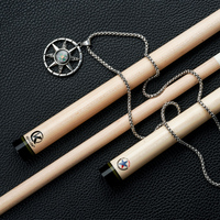 KONLLEN – Kit de queue de billard en bois d'érable massif, arbre 3/8x8, Joint de broche radiale, pointe de 12.9mm, Tube en Fiber de carbone