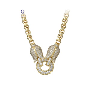 Xuping Jewelry Elegante e Delicata <span class=keywords><strong>Collana</strong></span> a <span class=keywords><strong>Tulipano</strong></span> in Rame Ecologico Placcato Oro 14K - Product Image 1