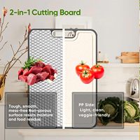 Planche à découper antidérapante double face en paille de blé et titane, écologique, résistante aux rayures, en acier inoxydable pour la cuisine