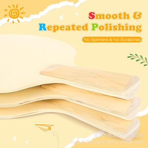 ไม้ปิงปองไม่เคลือบสีสำหรับเด็ก งานฝีมือ DIY ของขวัญ ของที่ระลึก สีธรรมชาติ รับทำตามสั่ง สำหรับโปรโมชั่น - Product Image 2