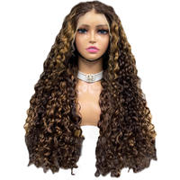 Perruques Water Wave en Cheveux Humains Vierges Péruviens, Lace Front Transparente 13x6, Sans Colle, Pré-épilées avec Baby Hair, pour Femmes Noires, Taille de Bonnet Moyenne