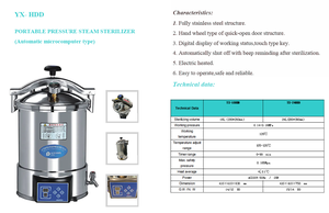Esterilizador de vapor de autoclave dental portátil 24L serie B clase autoclave de mesa médica - Product Image 4