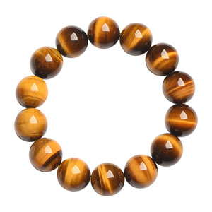 Bracelet en œil de tigre naturel unisexe, bracelet en cristal et strass, bijoux simples, vente en gros - Product Image 5