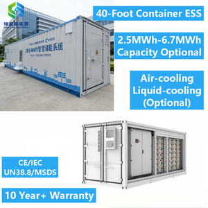 แบตเตอรี่ลิเธียมไอออนแบบ All in One ราคาดี 40HQ สำหรับเก็บพลังงานบนระบบ 1MW 5MWH  ตู้คอนเทนเนอร์เก็บพลังงานแสงอาทิตย์สำหรับขาย - Product Image 1