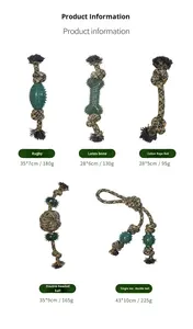 उच्च गुणवत्ता वाले टिकाऊ कपास रस्सी कुत्ते चबाना टॉय काटने वाले दांतों की सफाई करने वाले दांतों की सफाई टॉय - Product Image 5