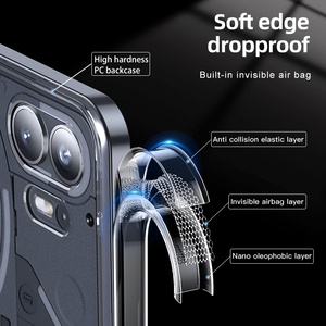 Điện thoại di động phụ kiện chống sốc lai trong suốt rõ ràng TPU PC điện thoại di động Trường hợp cho không có gì điện thoại <span class=keywords><strong>2</strong></span> 1 - Product Image 4