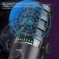 Équipement d'enregistrement de podcast et de diffusion en direct en studio professionnel, microphone de bureau filaire dynamique
