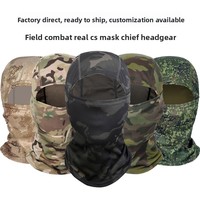 Pasamontañas de Camuflaje, Protección Solar, Transpirable, Máscara Facial Completa, Gorra Interior para Casco de Bicicleta/Motocicleta, para Hombres y Mujeres, Máscara de Ciclismo