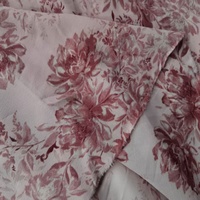 Tissu extensible 4 directions 100% polyester personnalisé, imprimé floral, doux et respirant, 105 GSM, pour robes, jupes, chemisiers, vêtements de sport
