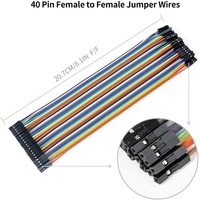 Fils de cavalier Dupont 1P à 40P pas de 2.54mm mâle à femelle câble ruban faisceau de câbles plats pour planche à pain Arduino DIY Electronics