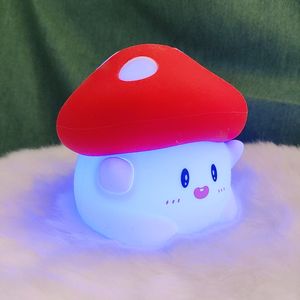 Linda Lámpara Nocturna de Silicona con Forma de Hongo, Carga USB, LED Suave, Control Táctil, Regulable, para Niños, Bebés, Lámpara de Noche para Mesa de Noche, Decoración del Hogar - Product Image 2