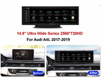 Reproductor multimedia para coche Android con pantalla táctil de 14.9 pulgadas, Bluetooth y CarPlay para Audi A4L B9 2017-2019