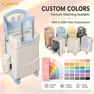 24 pollici impermeabile PC 4 Spinner ruote bagaglio bambini passeggio passeggino valigia rosa con serratura TSA essenziale per i viaggi dei bambini - Product Image 2