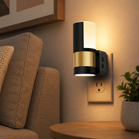 Lampes de nuit LOHAS, lumière blanc chaud, à intensité variable, avec capteur, modernes, 180 °   Lampe de nuit LED rotative à brancher sur prise murale pour enfants et adultes