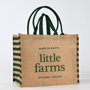 Chất lượng cao tùy chỉnh Tote Túi bãi biển đay vải bố với da xử lý thanh lịch Bán buôn túi mua sắm cho Tote đay Túi máy - Product Image 2