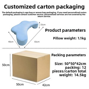 Cuscino Ergonomico Jiyimei Personalizzabile con Logo in Tessuto, per Dolore a Collo e Spalle, in Memory Foam, per Dormire sul Fianco con Foro per il Braccio - Product Image 4