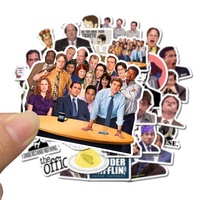 50 pegatinas Washi de la serie de TV The Office para mesa, monopatín, equipaje, portátil, motocicleta, coche, etiquetas adhesivas