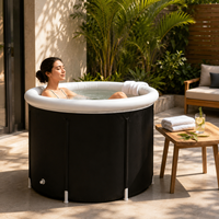 Baignoire à glace portable de haute qualité avec parois isolées et rangement compact pour la récupération à domicile ou en salle de sport