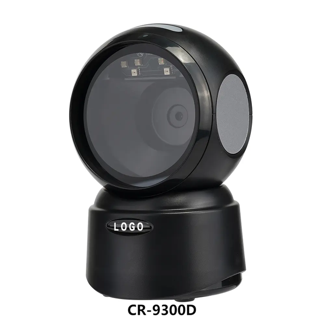 CR-9300D High Speed 2D QR Code Hands-Free Omnidirectional Barcode Reader USB Wired Desktop Barcode Scanner for Supermarket