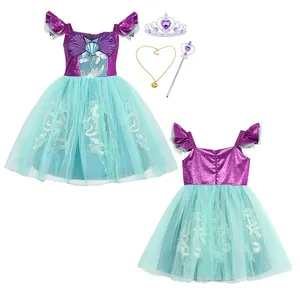 Kinderen Fancy Kleine Meisjes Prinses Feest Tutu Jurken Easter Carnaval Kleine Zeemeermin Kostuum Voor Kinderen Halloween Cosplay