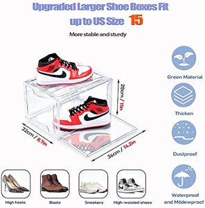 Foldable Thickened Transparent PP Plastic Eco-Friendly 5L Capacity Stackable Rectangle Shoe <b>Storage</b> <b>Drawer</b> Case Shoe <b>Boxes</b> Model - Product Image 2