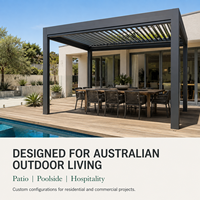 Pérgola Bioclimática de Aluminio Personalizada con Techo de Lamas Ajustables, Fabricante de Pérgolas con Lamas, Venta al por Mayor OEM, Australia
