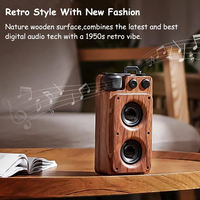 Mini radio stéréo portable rétro sans fil avec bouton de commande pour haut-parleur, idéal pour la maison, les soirées et les événements.