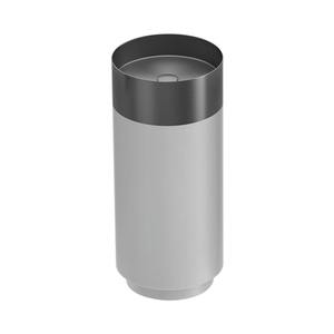 YULI Lavabo à <span class=keywords><strong>colonne</strong></span> européenne bicolore en acier inoxydable <span class=keywords><strong>noir</strong></span> blanc avec égouttoir pour salle de bain pour barres de sol d'hôtels - Product Image 5