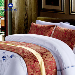 Tope noté 5 étoiles lit décoratif coureur fournisseurs de linge d'hôtel pour hôtel, draps en lin 100% microfibre hôtel à <span class=keywords><strong>new</strong></span> york - Product Image 4