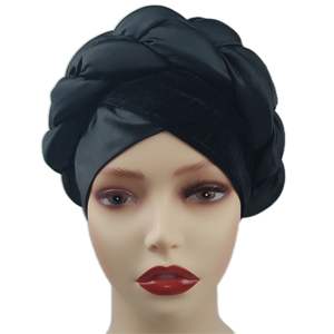Couvre-chef en Satin africain pour <span class=keywords><strong>femme</strong></span>, Turban tressé, en Gele, pour <span class=keywords><strong>mariage</strong></span> musulman nigérian, nouvelle collection 2020 - Product Image 6