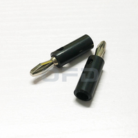 Connecteur Jack Audio Noir 4mm pour Haut-parleur, Fiche Banane Nickelée 4mm pour Haut-parleur, Connecteurs à Vis Noirs