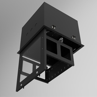Armoire murale de données encastrée 9U pour montage au plafond, pour appareils UPS et DVR, avec un design élégant et gain de place