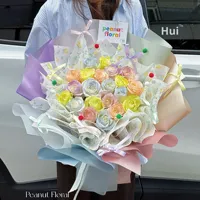 Papier d'emballage floral imperméable bricolage matériaux faits à la main papier d'emballage de film de brume nacré pour bouquet de fleurs