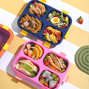 Contenitore per Pranzo Studenti, Semplice e Portatile, con Scomparti Sigillati, Chiusura a Scatto, Antisgocciolamento, con Posate - Ideale per Pasti al Lavoro/Scuola - Product Image 4