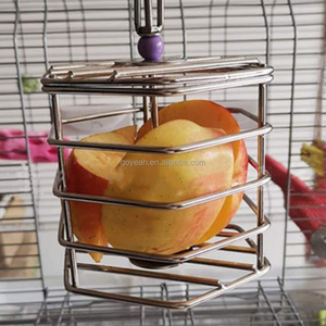 Comedero Colgante de Acero Inoxidable para Pájaros, Juguete de Forrajeo para Loros, Soporte para Frutas y Verduras - Product Image 4