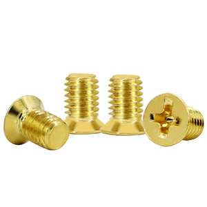 Viti a <span class=keywords><strong>testa</strong></span> piatta Phillips in acciaio al carbonio con finitura dorata M4 <span class=keywords><strong>M5</strong></span>, bulloni svasati a croce per ferramenta per mobili - Product Image 1
