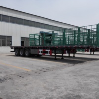 Semi-remorque plateau robuste pour conteneurs 20ft et 40ft à vendre
