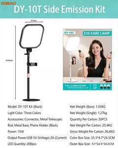 Kdbao DY-10T 15W Fotografie-LED-<span class=keywords><strong>Licht</strong></span> mit Vollbild-Beauty-Softlight für Aufnahmen, <span class=keywords><strong>Streaming</strong></span> und Desktop-Beleuchtung - Product Image 4
