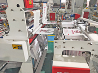 Machine de fabrication de sacs poubelles en nylon à 2 lignes pour sacs en PE, PLA, biodégradables, sacs de courses, sacs en plastique type T-shirt et sacs poubelles