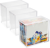 Boîte de protection écologique en acrylique pour cartes Pokémon, avec couvercle magnétique moderne, pour boîte d'entraînement Elite (ETB) personnalisée et boîte de boosters