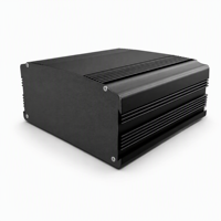 Boîtier en aluminium sur mesure pour l'électronique, boîte en aluminium extrudé noir mat, perçage CNC, dissipation de chaleur, boîtier en aluminium