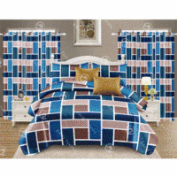Changyi BAIYI Usine Style Africain Personnalisé Multi Taille 3D Imprimé Polyester Fleur Rideau Ensemble de Literie
