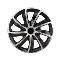 Enjoliveurs de roue de voiture chromés Anti-usure PP/ABS pour 15 pouces, jantes universelles en plastique pour le recouvrement de la roue centrale de la voiture