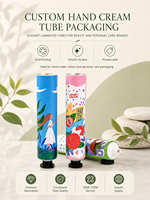 Tubos Cosméticos Vacíos de Aluminio y Plástico, Duraderos, de Tamaño Personalizado, Tipo Exprimible, con Tapa de Rosca, para Crema de Manos, con Impresión UV y Serigrafía de Logotipo