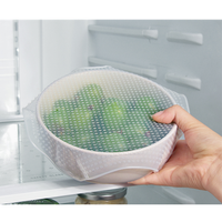 Couvercles en Silicone extensibles lavables pour le stockage des aliments, 100 pièces, enveloppes réutilisables, pour le micro-ondes