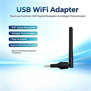 IFA01 อุปกรณ์เชื่อมต่ออินเทอร์เน็ตไร้สายภายในแบบ USB 2.0 รุ่น MT7601 ดองเกิล WiFi สำหรับเดสก์ท็อปและอะแดปเตอร์ USB การ์ดเชื่อมต่อเครือข่าย - Product Image 5