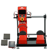Presse à chaud pneumatique automatique Microtec à double station pour étiquettes et casquettes